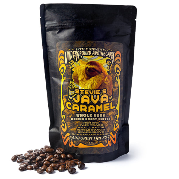 STEVIE'S JAVA CARAMEL MEDIUM ROAST COFFEE (WHOLE BEAN) — 8 oz. - The Wakaya Group